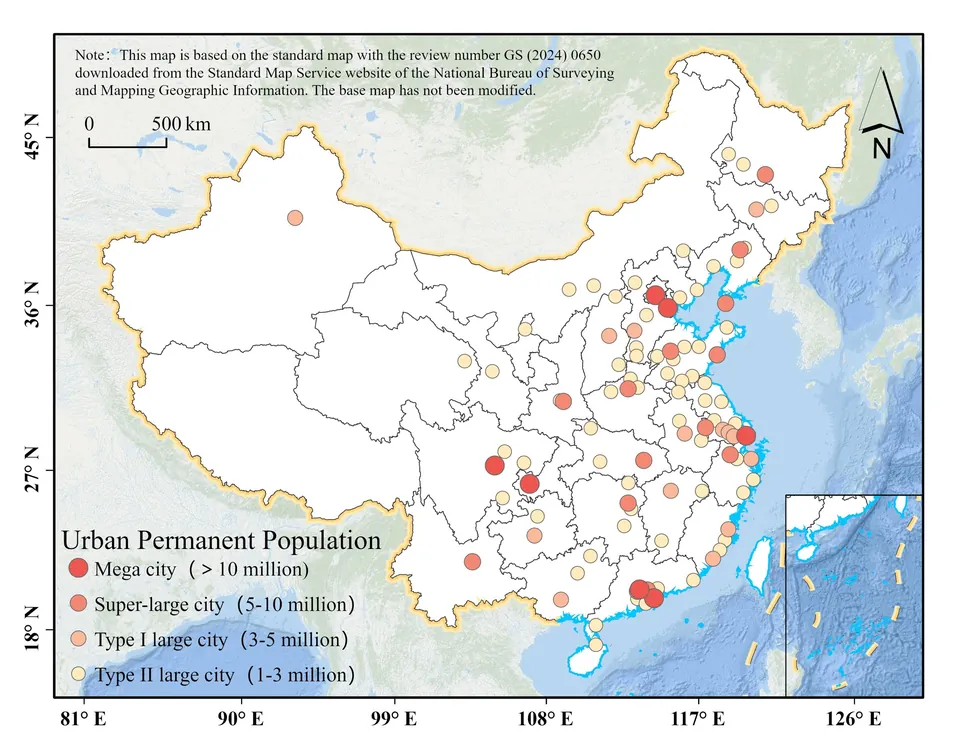 研究范围与城市样本分布地图