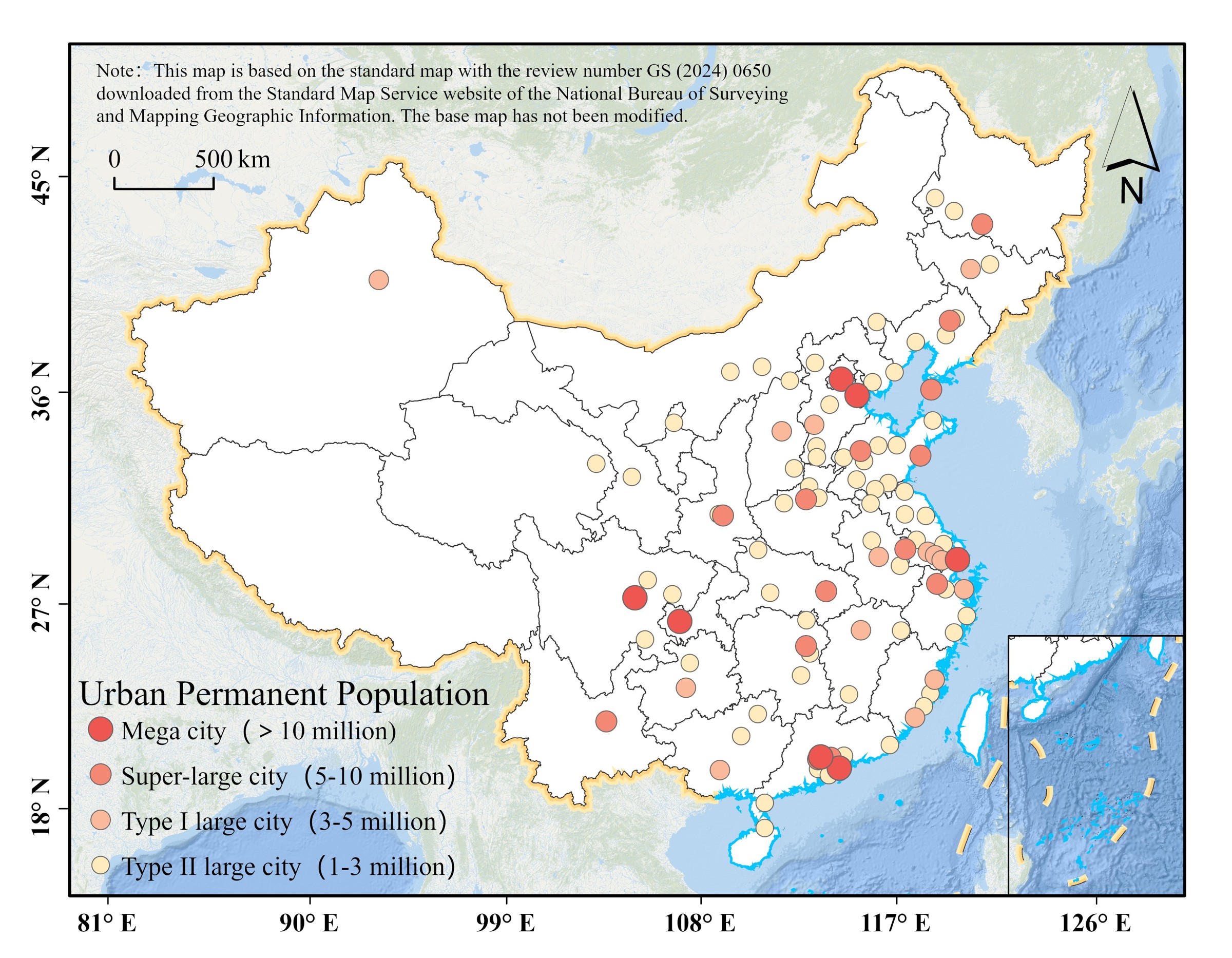 研究范围与城市样本分布地图